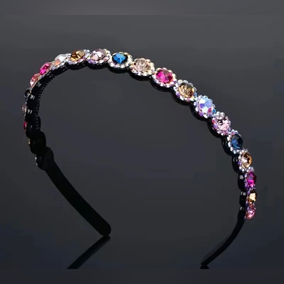 Elle Muliticolor Rhinestone Headband - Picture 3 of 3